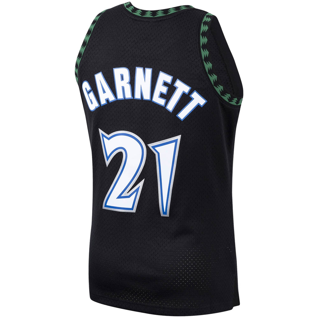 Minnesota Timberwolves Kevin Garnett Mitchell & Ness Black Hardwood Classics Swingman Jersey for Men product image 4,