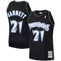 Minnesota Timberwolves Kevin Garnett Mitchell & Ness Black Hardwood Classics Swingman Jersey for Men product image 1,