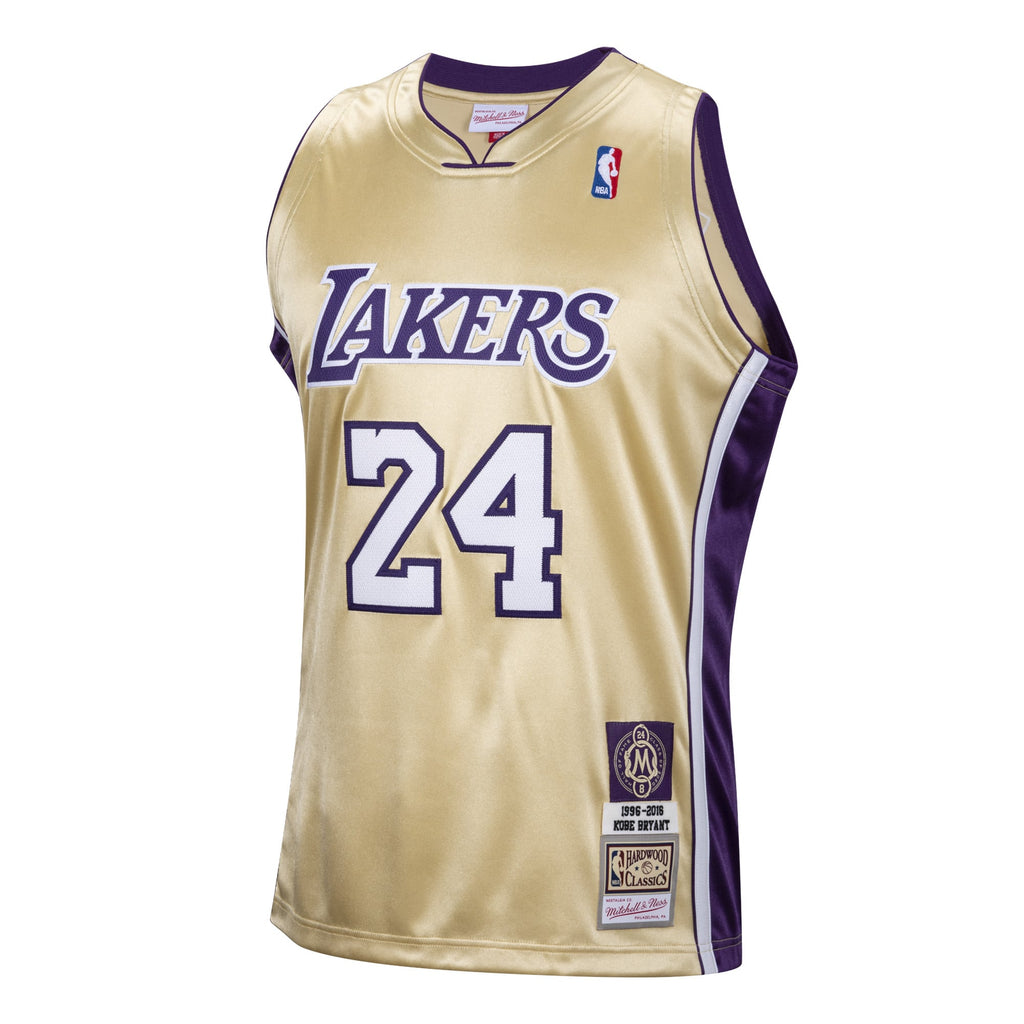 Los Angeles Lakers Kobe Bryant Mitchell & Ness Gold Hall of Fame Class of 2020 #24 Authentic Hardwood Classics Jersey for