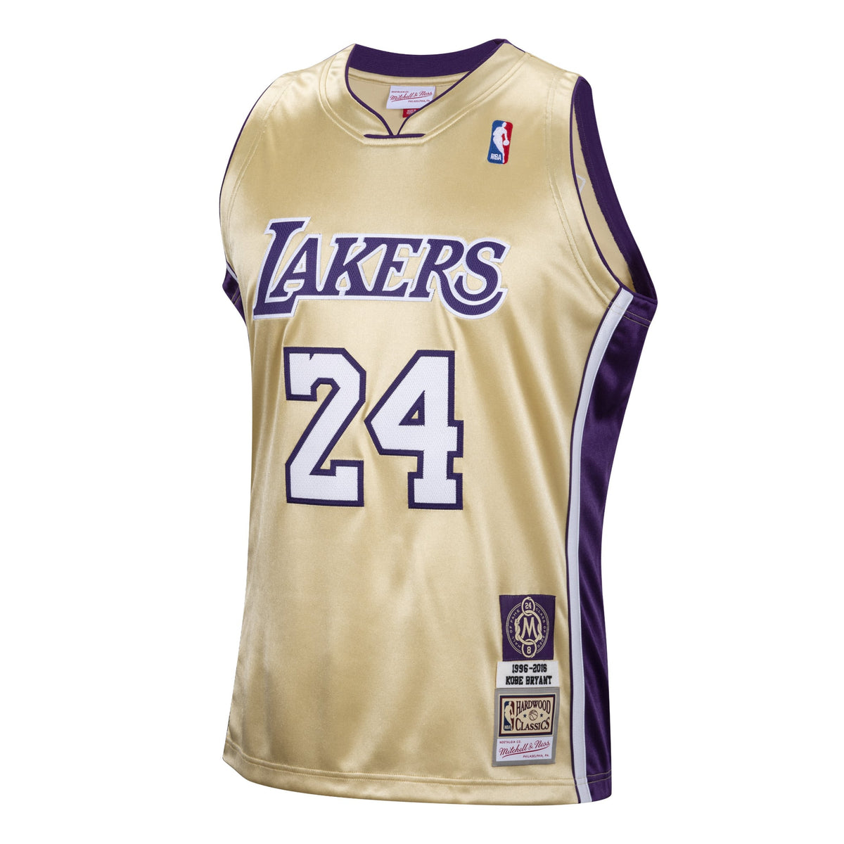 Los Angeles Lakers Kobe Bryant Mitchell & Ness Gold Hall of Fame Class of 2020 #24 Authentic Hardwood Classics Jersey for