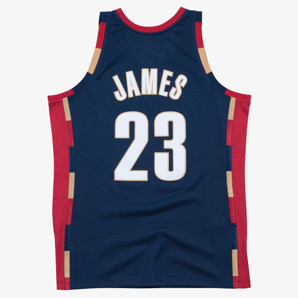 Cleveland Cavaliers LeBron James Mitchell & Ness Navy Hardwood Classics Swingman Jersey for Men product image 3, provided