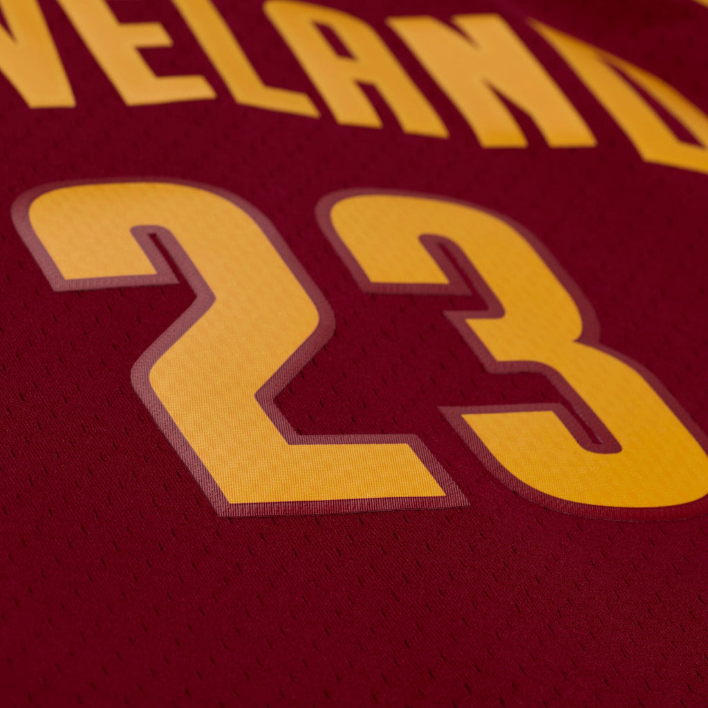 Cleveland Cavaliers LeBron James Mitchell & Ness Wine 2015-16 Swingman Jersey for Men product image 5, provided for visual