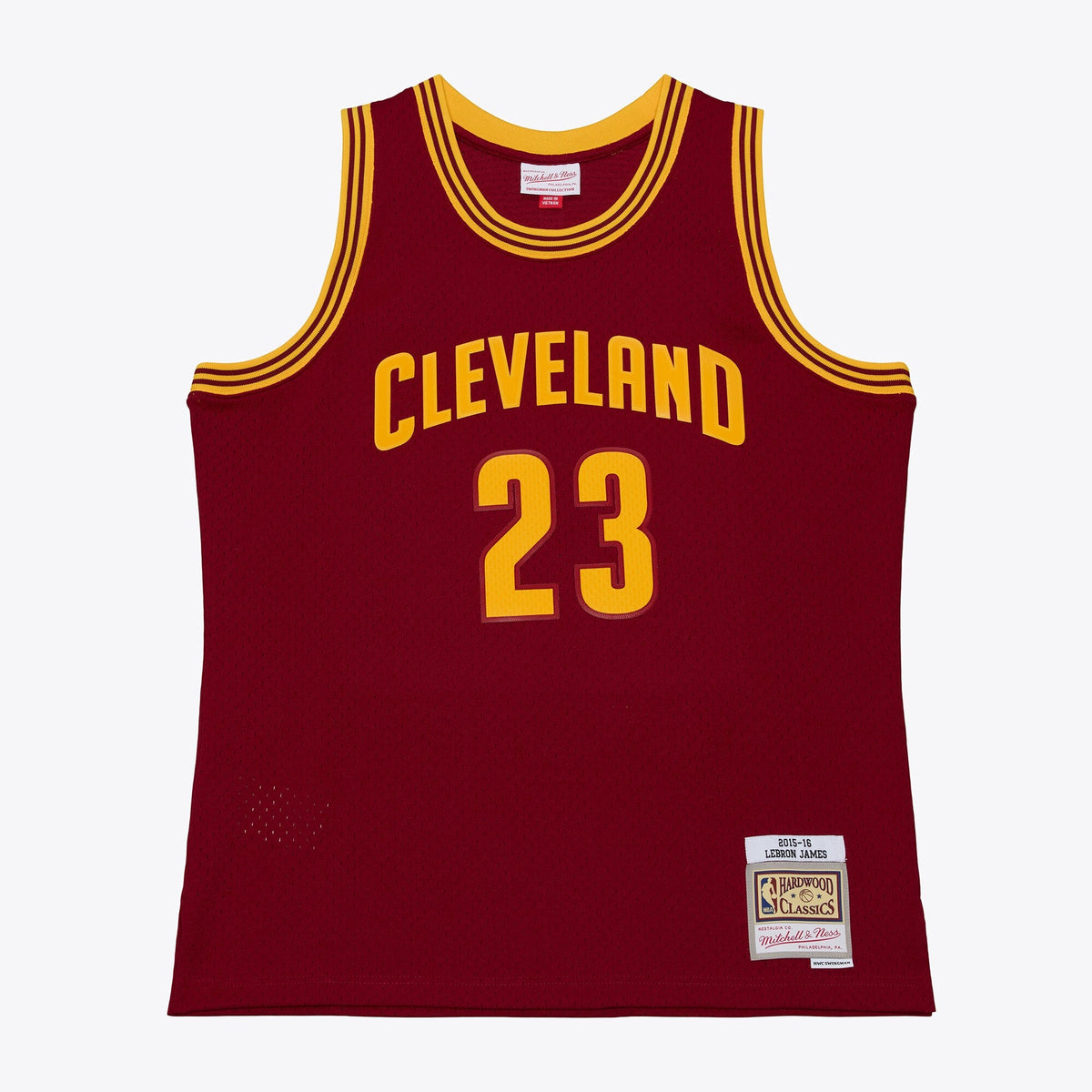 Cleveland Cavaliers LeBron James Mitchell & Ness Wine 2015-16 Swingman Jersey for Men product image 1, provided for visual