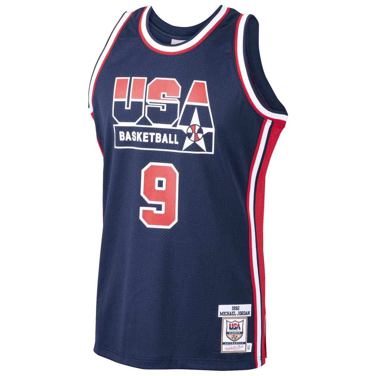 USA Basketball Michael Jordan Mitchell & Ness Navy Home 1992 Dream Team Authentic Jersey for Men product image 3, provided