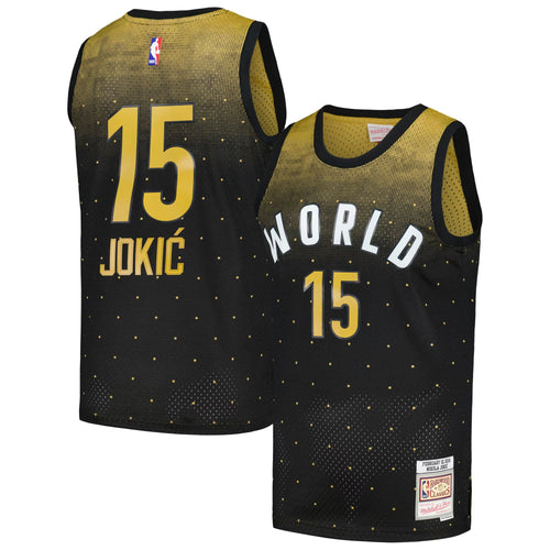 2016 NBA Rising Stars Challenge Nikola Jokic Mitchell & Ness Black Hardwood Classics Swingman Jersey for Men product image
