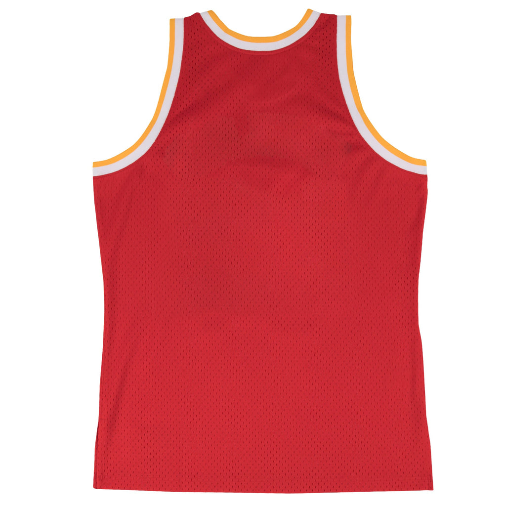 Houston Rockets Mitchell & Ness Red 1996-97 Hardwood Classics Swingman Jersey for Men product image 4, provided for visual