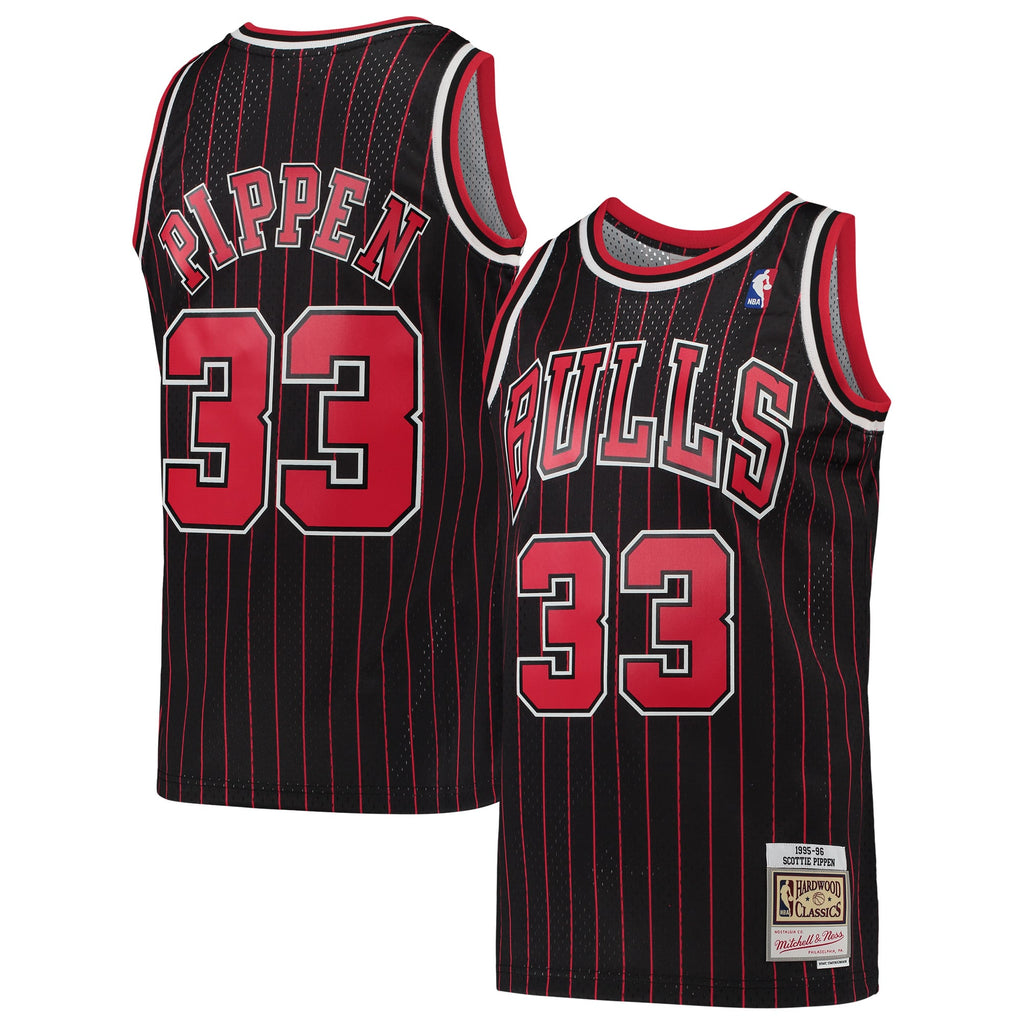 Chicago Bulls Scottie Pippen Mitchell & Ness Black Hardwood Classics Swingman Jersey for Men product image 2, provided for