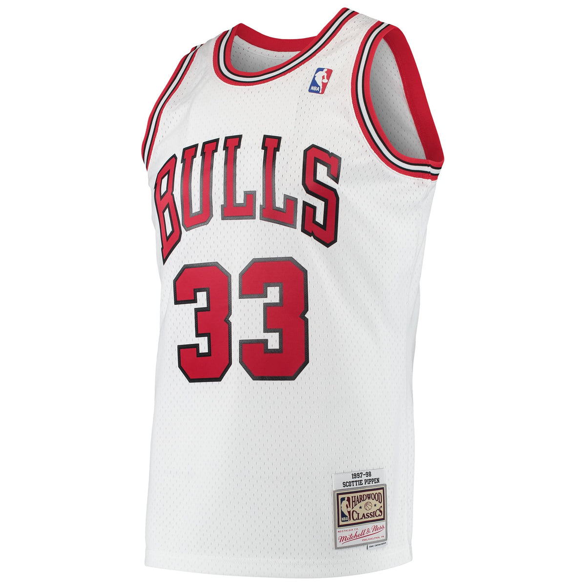 Chicago Bulls Scottie Pippen Mitchell & Ness White Hardwood Classics Swingman Jersey for Men product image 3, provided for