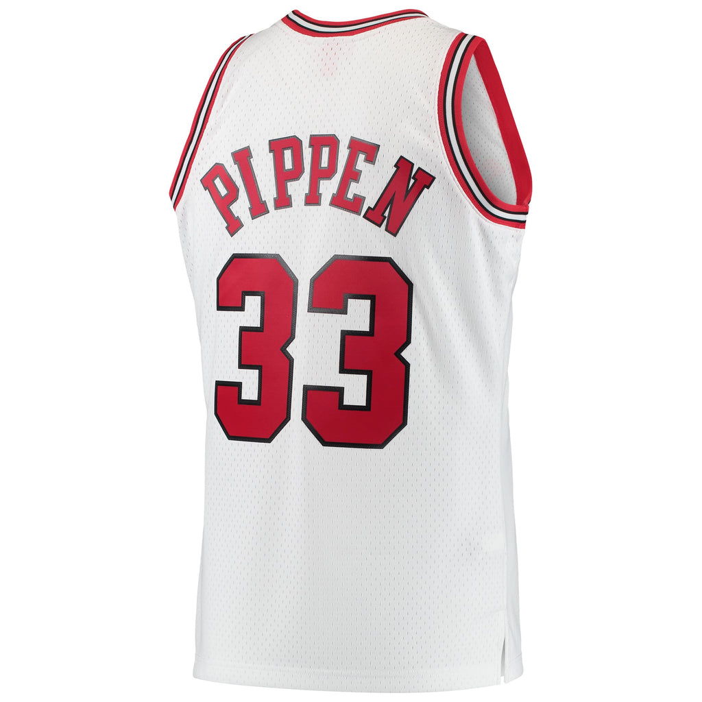 Chicago Bulls Scottie Pippen Mitchell & Ness White Hardwood Classics Swingman Jersey for Men product image 4, provided for