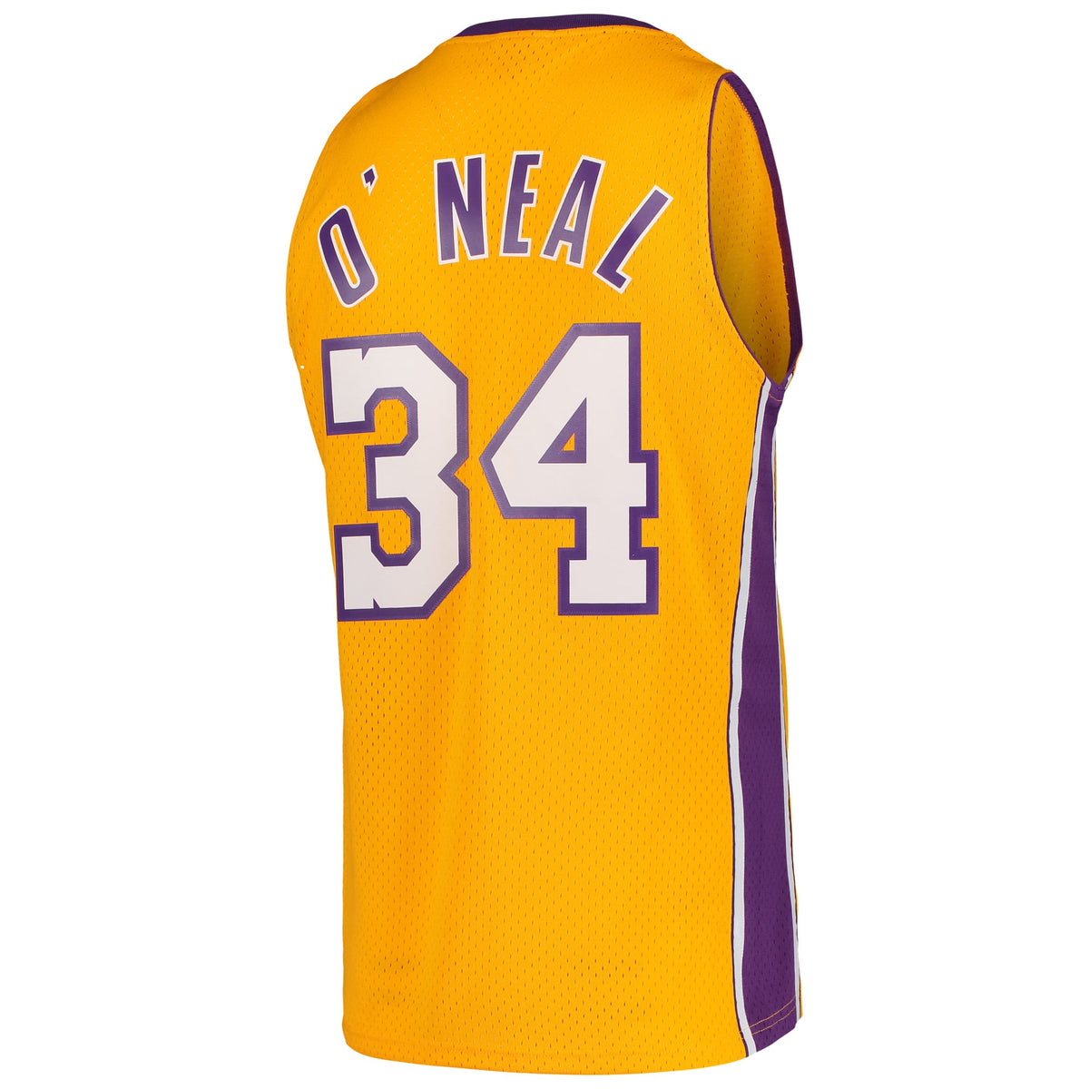 Los Angeles Lakers Shaquille O'Neal Mitchell & Ness Gold Hardwood Classics Swingman Jersey for Men product image 4, provided