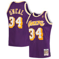 Los Angeles Lakers Shaquille O'Neal Mitchell & Ness Purple Hardwood Classics Swingman Jersey for Men product image 1,