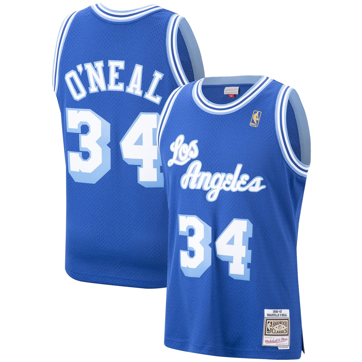 Los Angeles Lakers Shaquille O'Neal Mitchell & Ness Royal Hardwood Classics Swingman Jersey for Men product image 2,