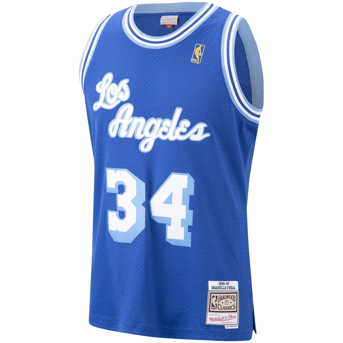 Los Angeles Lakers Shaquille O'Neal Mitchell & Ness Royal Hardwood Classics Swingman Jersey for Men product image 3,