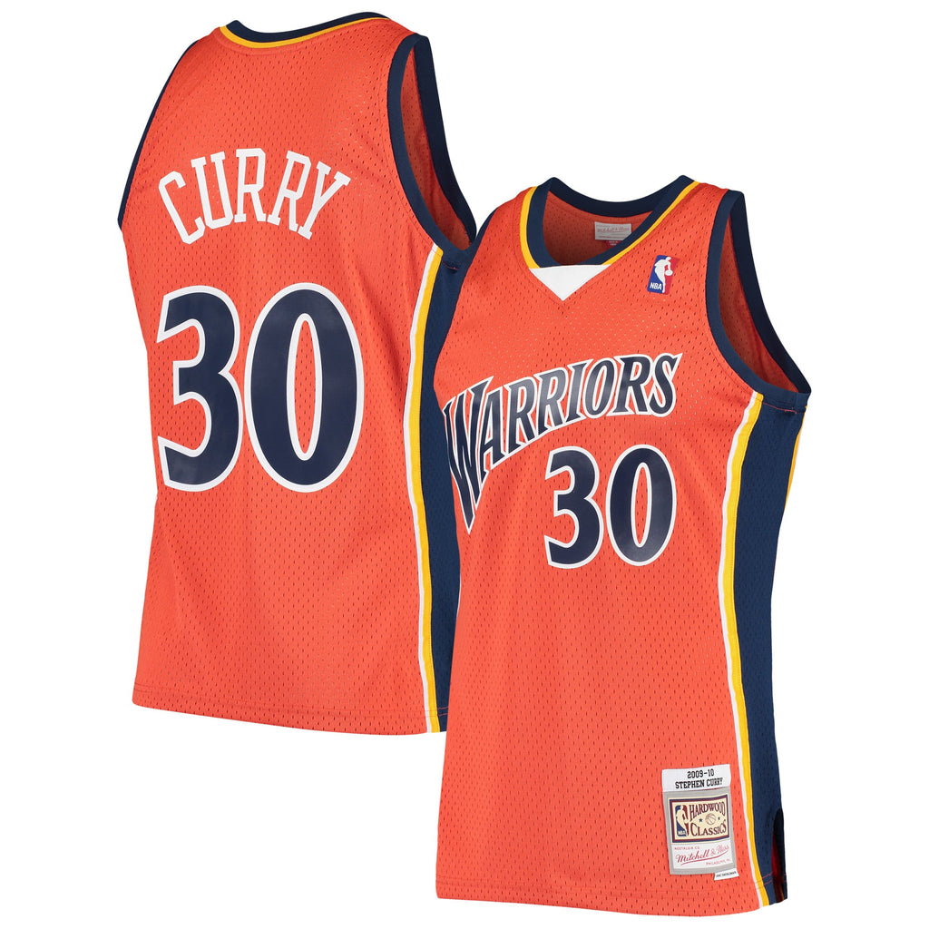 Golden State Warriors Stephen Curry Mitchell & Ness Orange Hardwood Classics Swingman Jersey for Men product image 1,