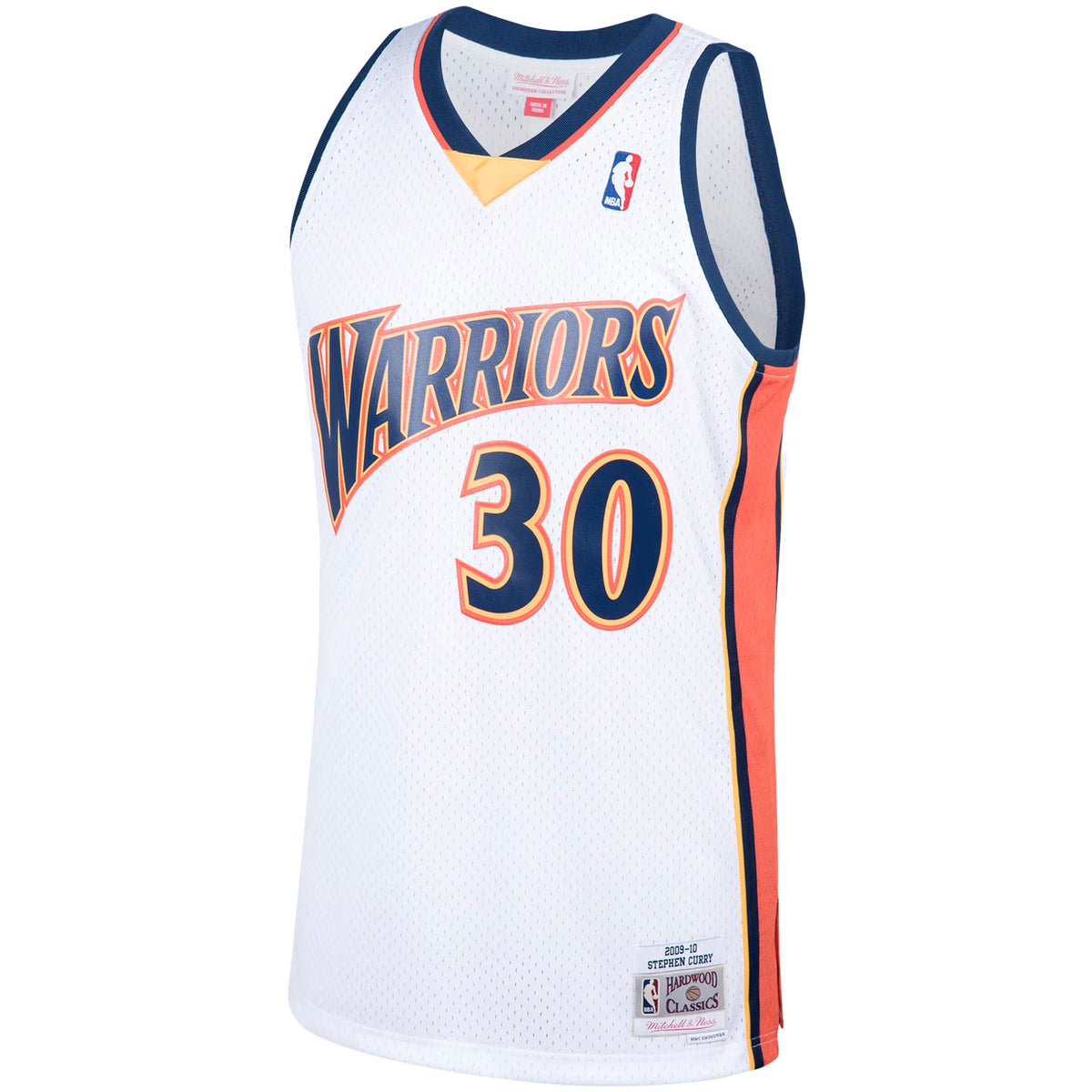 Golden State Warriors Stephen Curry Mitchell & Ness White Hardwood Classics Swingman Jersey for Men product image 3,