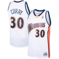 Golden State Warriors Stephen Curry Mitchell & Ness White Hardwood Classics Swingman Jersey for Men product image 1,