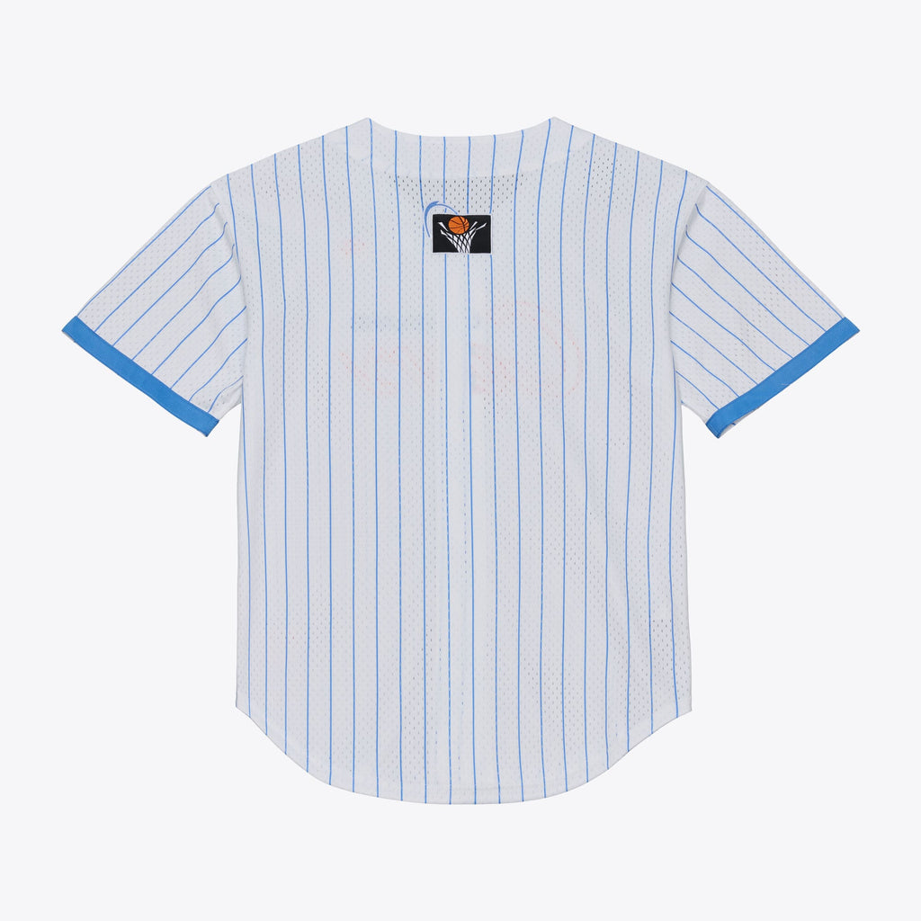 Cleveland Cavaliers Mitchell & Ness White Head Coach Pinstripe Mesh Full-Button Baseball Jersey for Men product image 3,