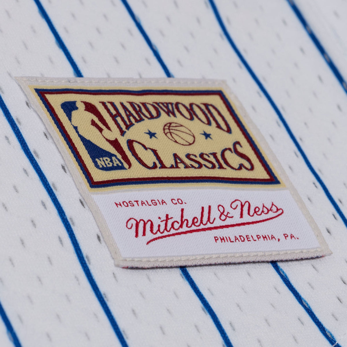 Detroit Pistons Mitchell & Ness White Head Coach Pinstripe Mesh Full-Button Baseball Jersey for Men product image 4,