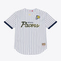 Indiana Pacers Mitchell & Ness White Head Coach Pinstripe Mesh Full-Button Baseball Jersey for Men product image 1, provided