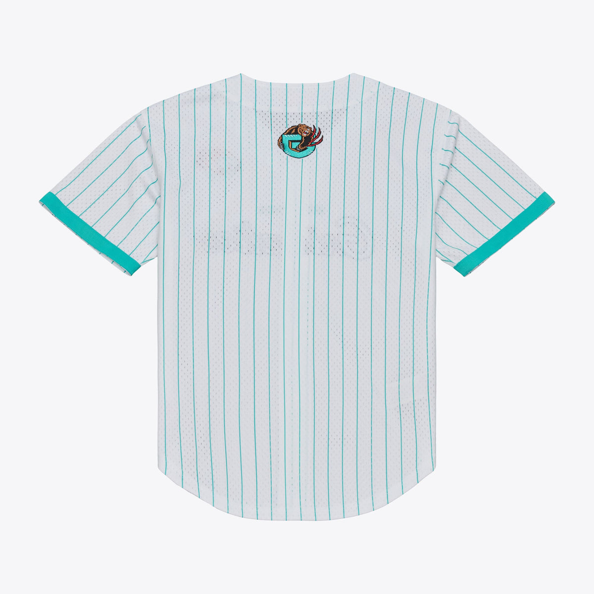 Memphis Grizzlies Mitchell & Ness White Head Coach Pinstripe Mesh Full-Button Baseball Jersey for Men product image 3,