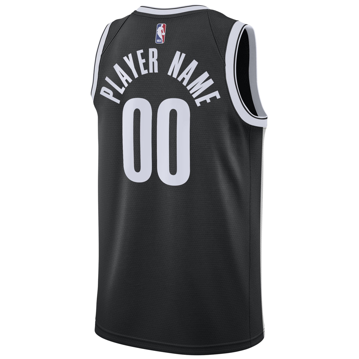 Brooklyn Nets Nike Black Swingman Custom Jersey - Icon Edition for Men product image 4, provided for visual reference and