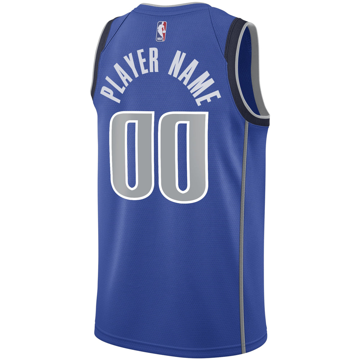 Dallas Mavericks Nike Blue Swingman Custom Jersey - Icon Edition for Men product image 4, provided for visual reference and