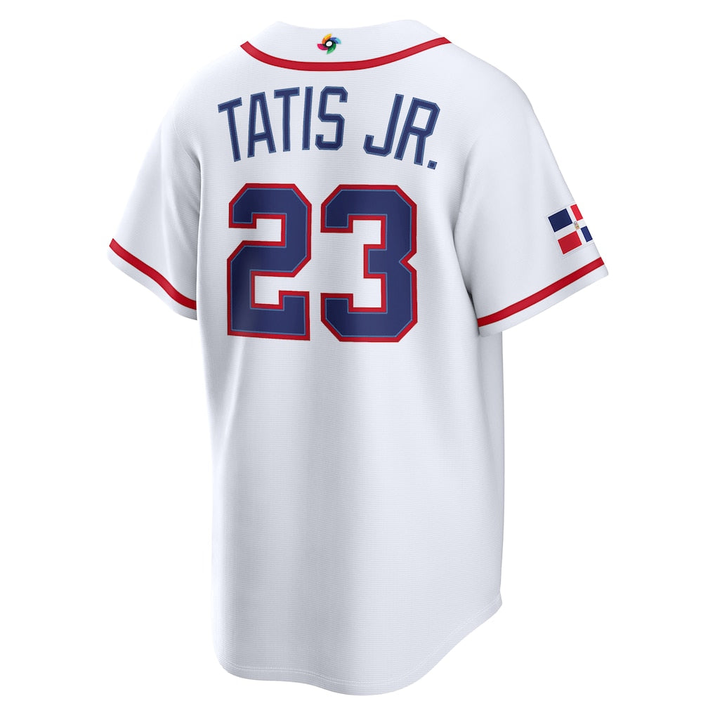 2026 WBC Dominican Republic Men Nike Official Jersey - TATIS JR. 23 product image 1, provided for visual reference and