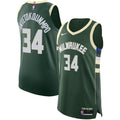 Milwaukee Bucks Giannis Antetokounmpo Nike Hunter Green Authentic Jersey - Icon Edition for Men product image 1, provided