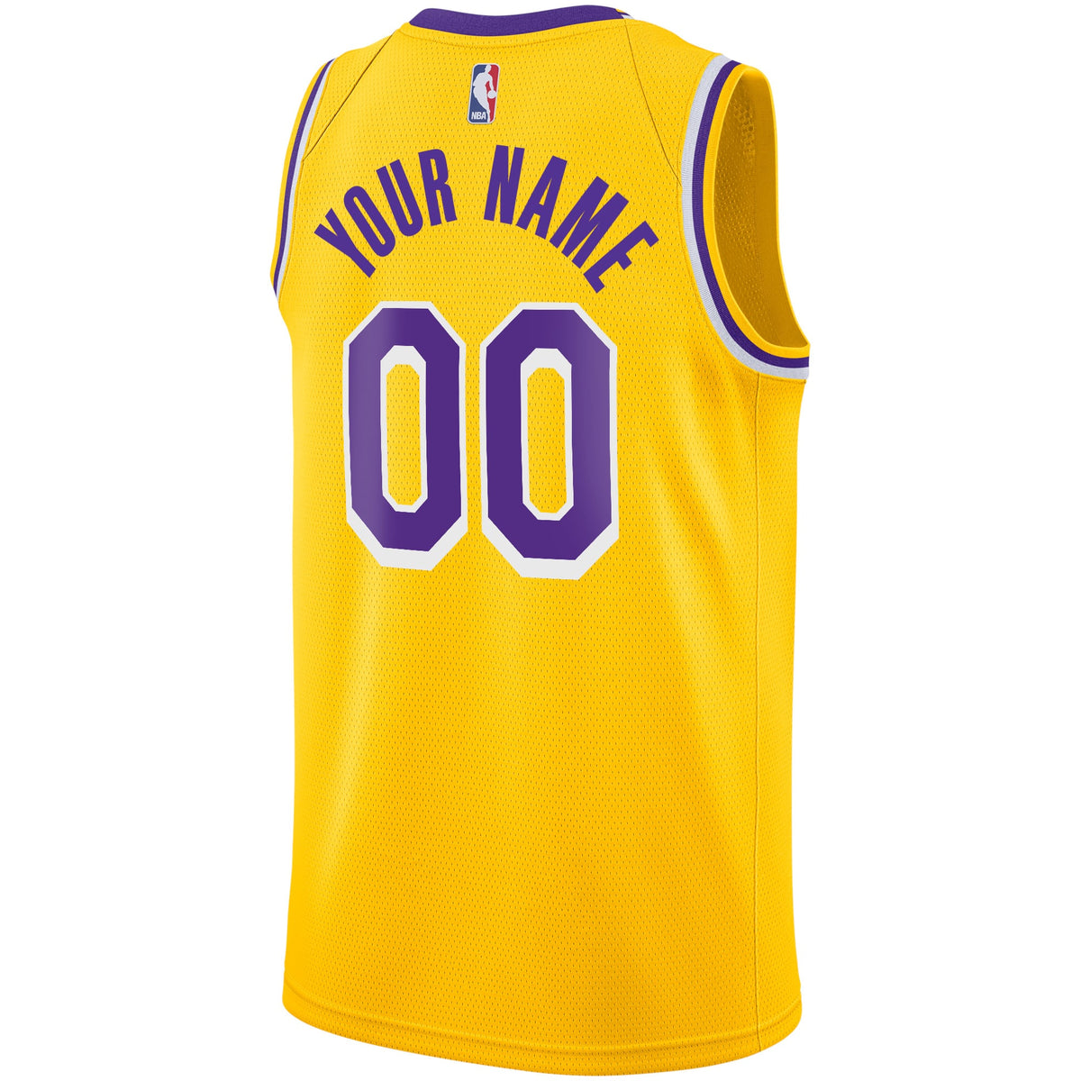 Los Angeles Lakers Nike Gold Custom Swingman Jersey - Icon Edition for Men product image 4, provided for visual reference