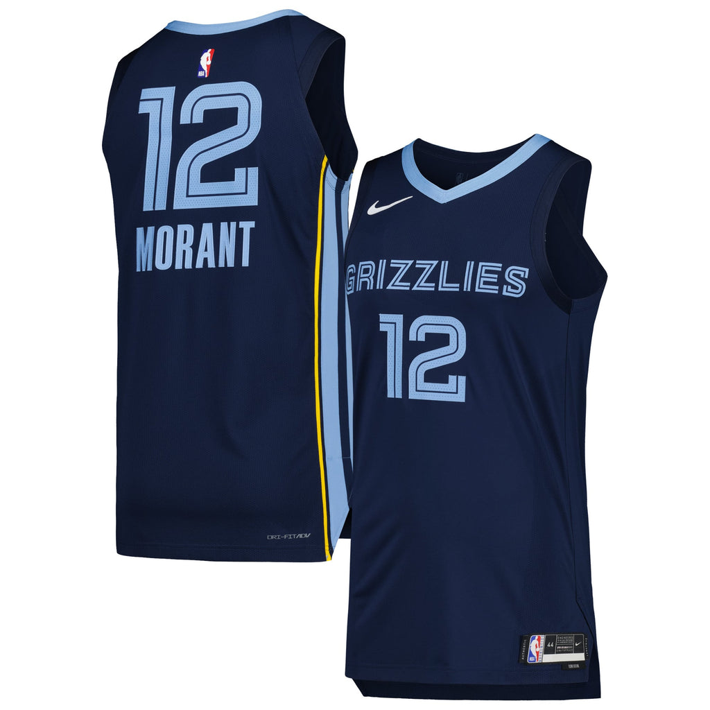 Memphis Grizzlies Ja Morant Nike Navy Authentic Jersey - Icon Edition for Men product image 2, provided for visual reference