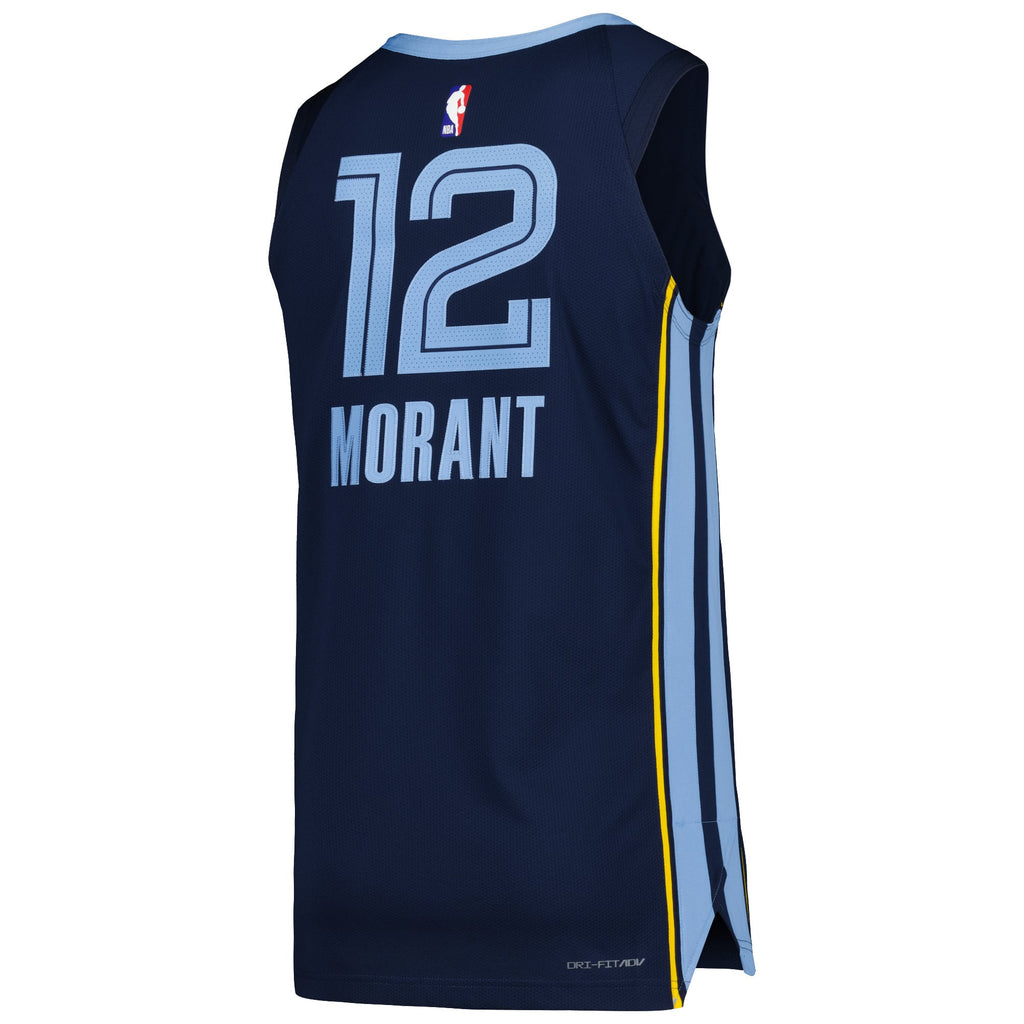 Memphis Grizzlies Ja Morant Nike Navy Authentic Jersey - Icon Edition for Men product image 4, provided for visual reference