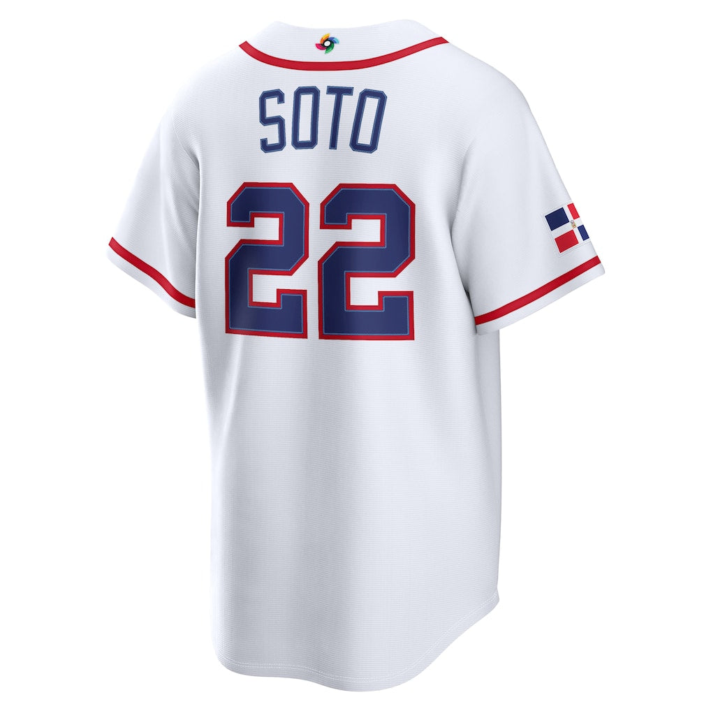 2026 WBC Dominican Republic Men Nike Official Jersey - SOTO 22 product image 1, provided for visual reference and product