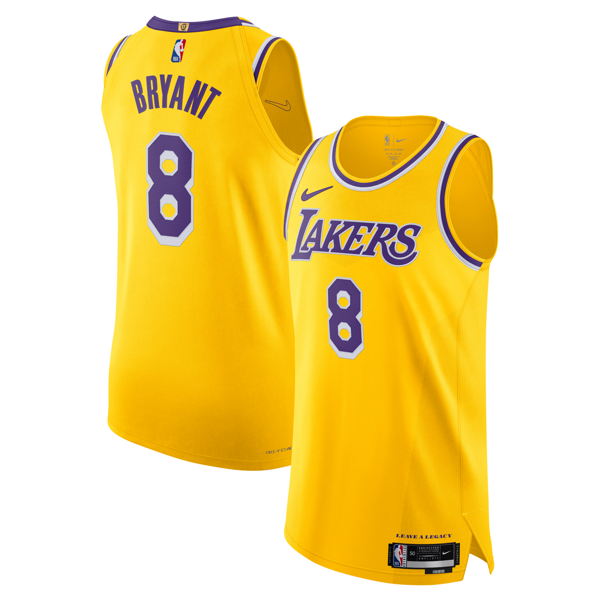 Los Angeles Lakers Kobe Bryant Nike Gold 'Leave A Legacy' Authentic Jersey - Icon Edition for Men product image 1, provided
