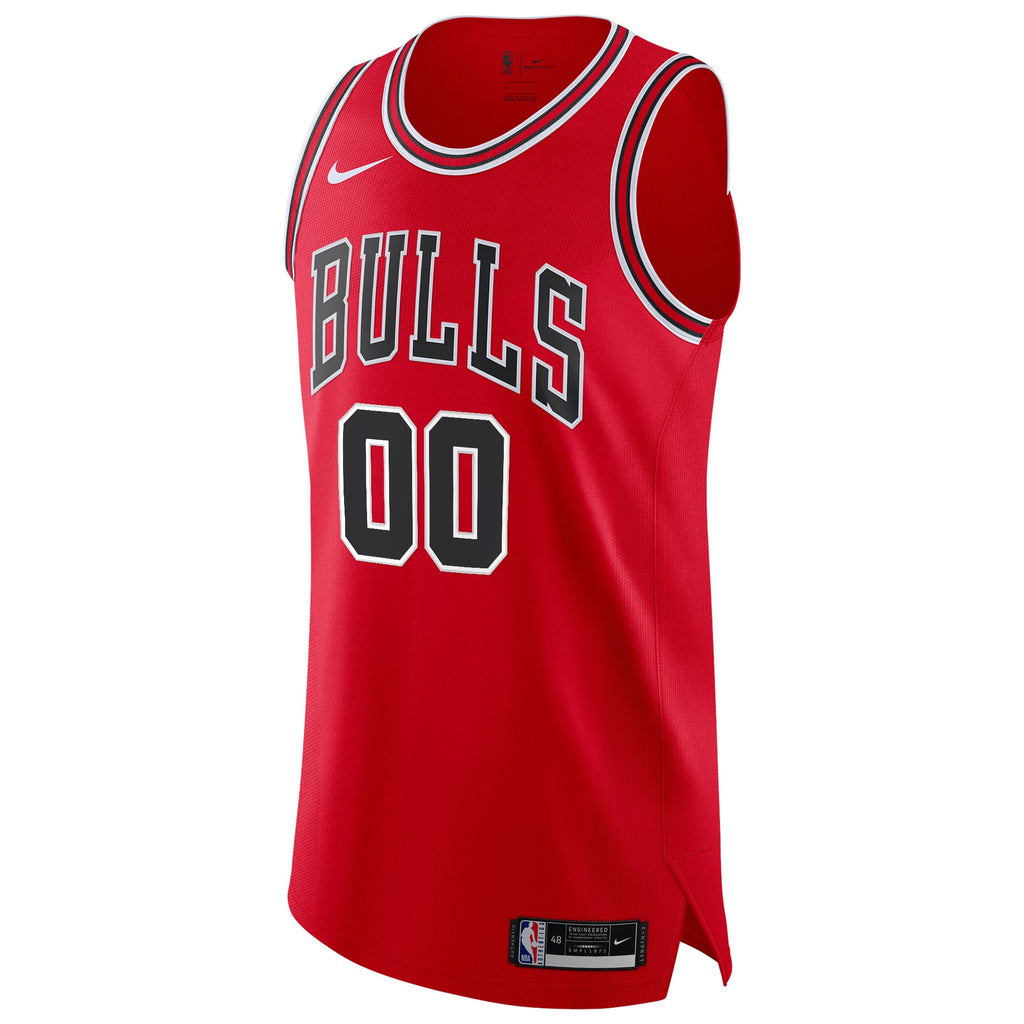 Chicago Bulls Nike Red Authentic Custom Jersey - Icon Edition for Men product image 3, provided for visual reference and