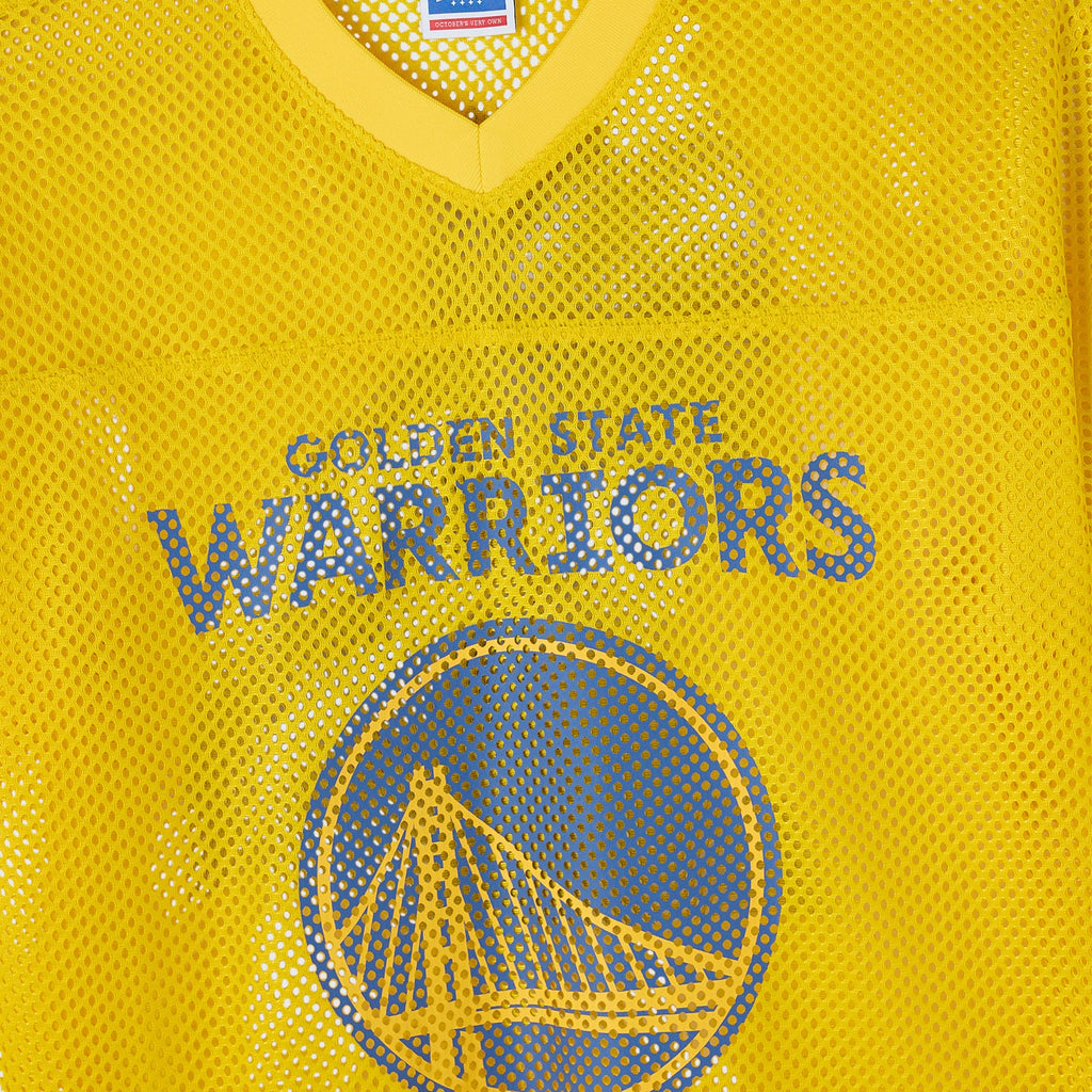 Golden State Warriors OVO x NBA Gold Mesh Football Fashion Jersey for Men product image 4, provided for visual reference and