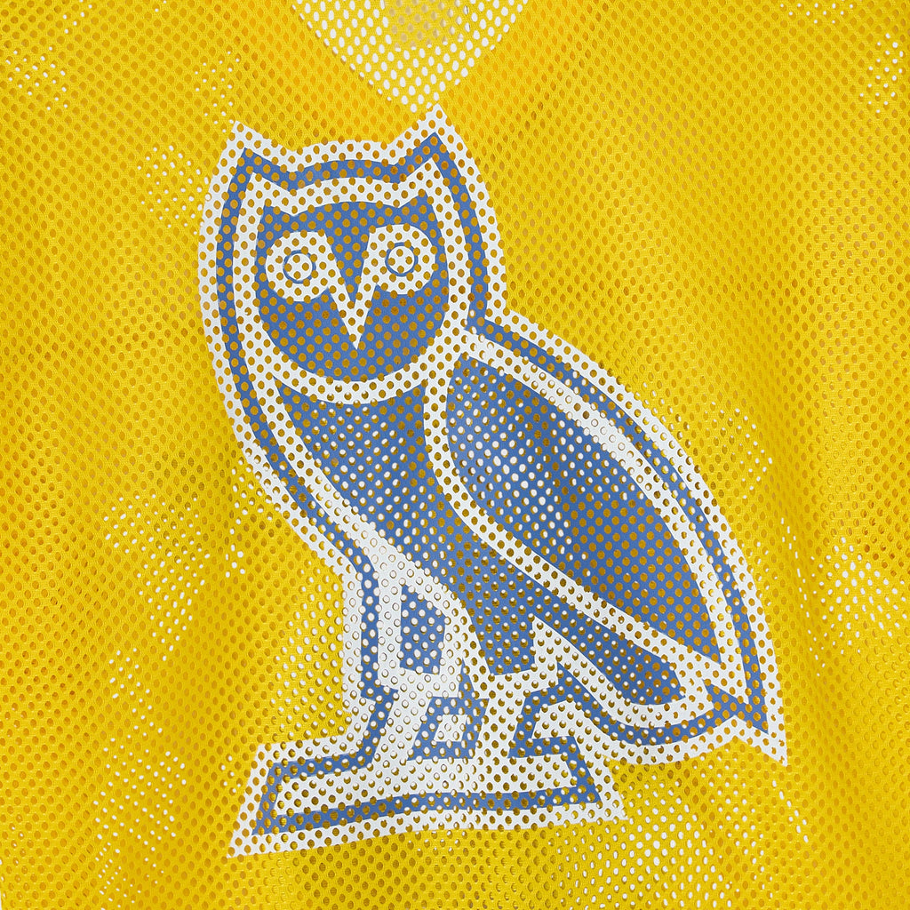 Golden State Warriors OVO x NBA Gold Mesh Football Fashion Jersey for Men product image 6, provided for visual reference and