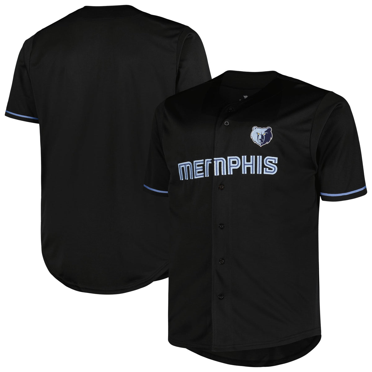 Memphis Grizzlies Profile Black Big & Tall Pop Jersey for Men product image 1, provided for visual reference and product