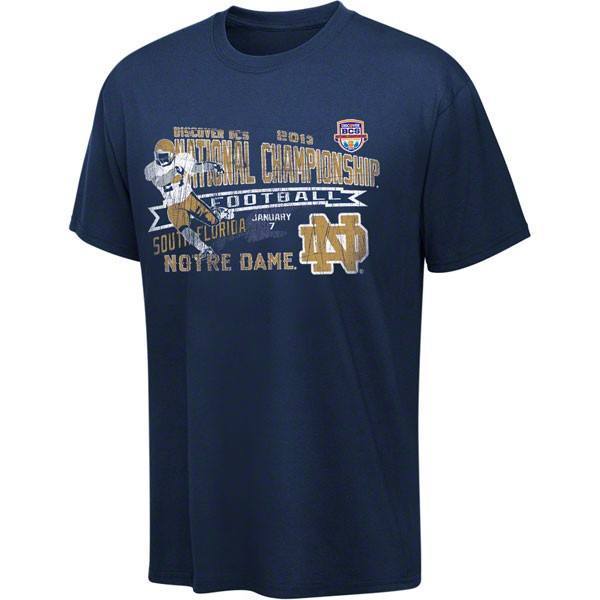 Notre Dame Fighting Irish 2013 BCS National Championship Game Open Field T-Shirt product image 1, provided for visual