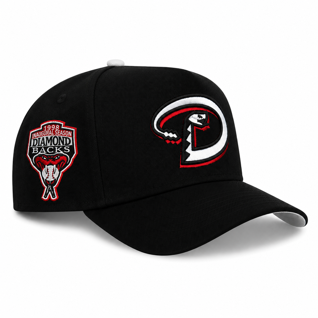 New Era Arizona Diamondbacks 9FIFTY A-Frame Curved Inaugural Season Snapback Hat Black/White | MLB Adjustable Cap product