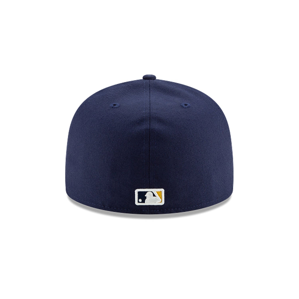 New Era Milwaukee Brewers 2020 Home 59FIFTY Fitted Hat | MLB Authentic On-Field Baseball Cap | Ball & Glove Logo product