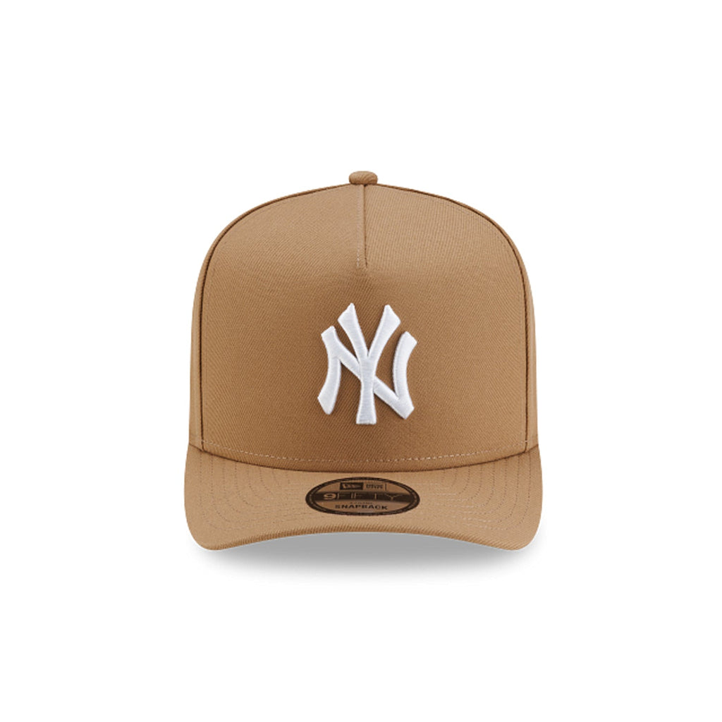 New Era New York Yankees MLB Basic 9FIFTY A-Frame Snapback Hat Khaki | Adjustable Baseball Cap | 950AFPC NEYYAN KHK product