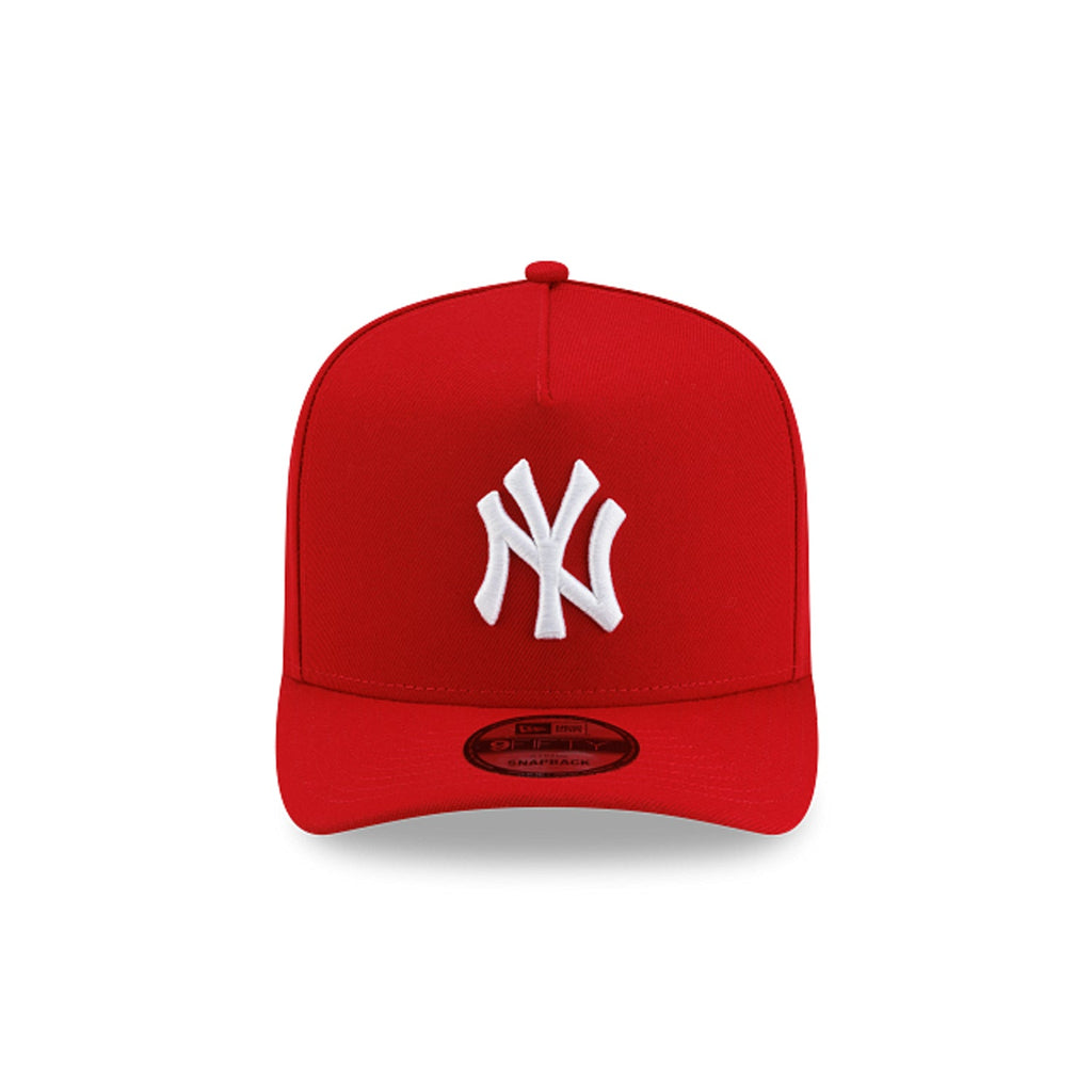 New Era New York Yankees MLB Basic 9FIFTY A-Frame Snapback Hat Scarlet | Adjustable Baseball Cap | 950AFPC NEYYAN SCA