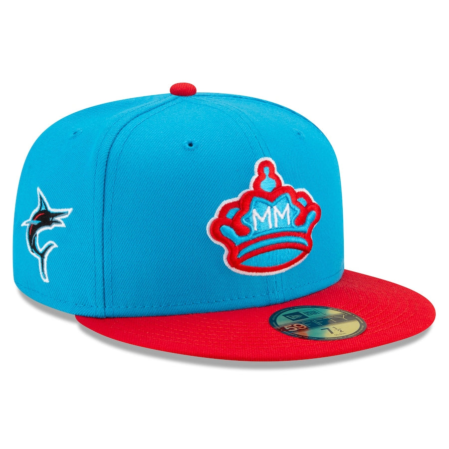 Miami Marlins City Connect New Era 59FIFTY Fitted hat product image 2, provided for visual reference and product detail