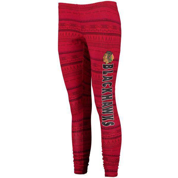 Chicago Blackhawks Concepts Sport Red Comeback Tribal Leggings for Women product image 1, provided for visual reference and