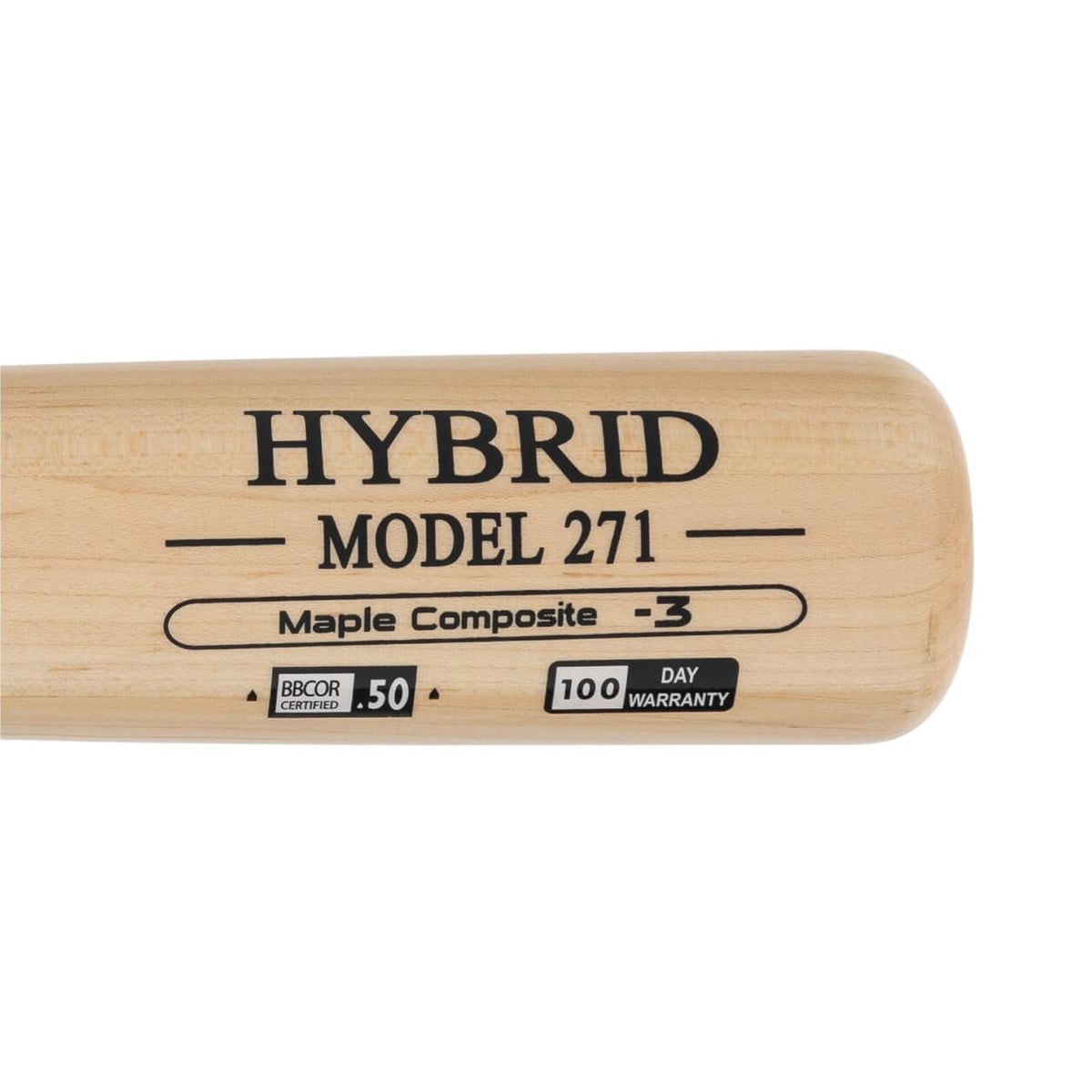 Pinnacle Sports Hybrid Model 271 Maple & Bamboo BBCOR Baseball Bat -3 – Balanced Composite Wood Bat | HBBN271-HY product