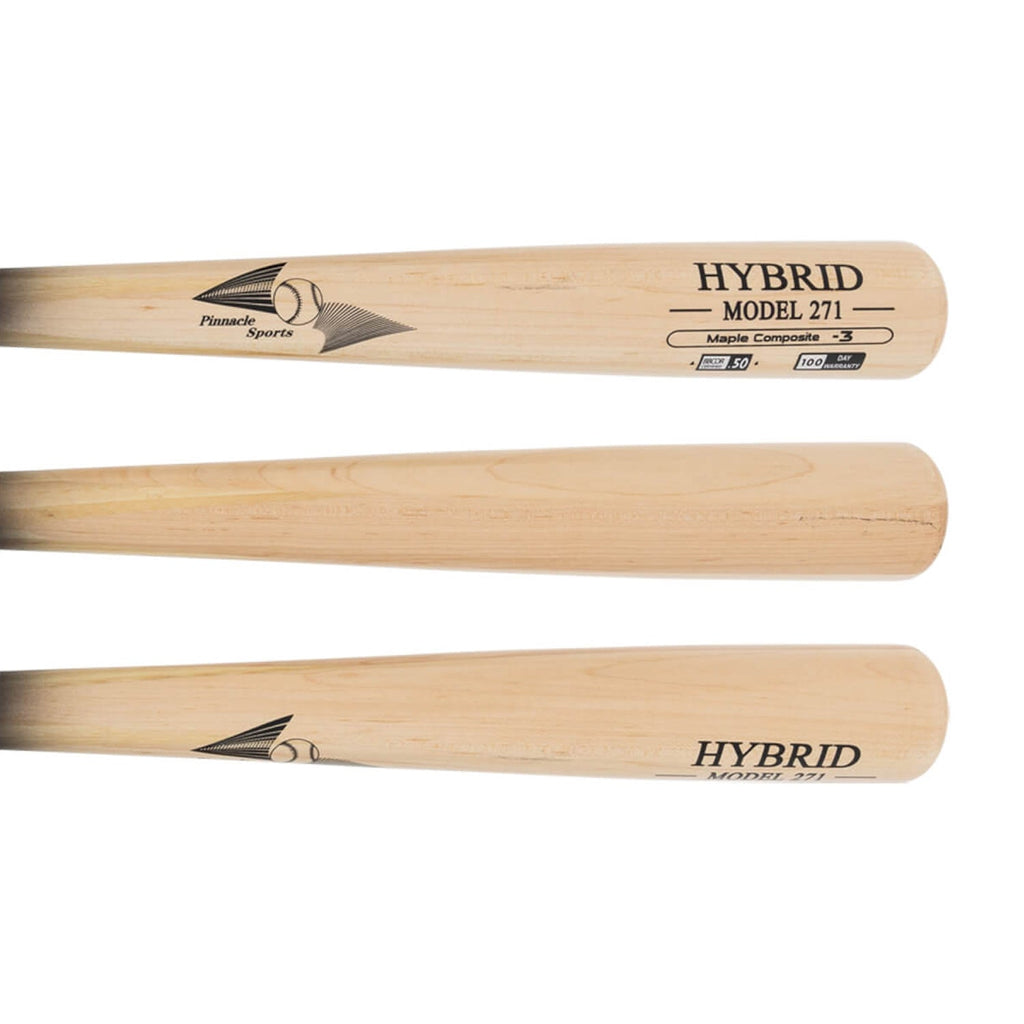 Pinnacle Sports Hybrid Model 271 Maple & Bamboo BBCOR Baseball Bat -3 – Balanced Composite Wood Bat | HBBN271-HY product