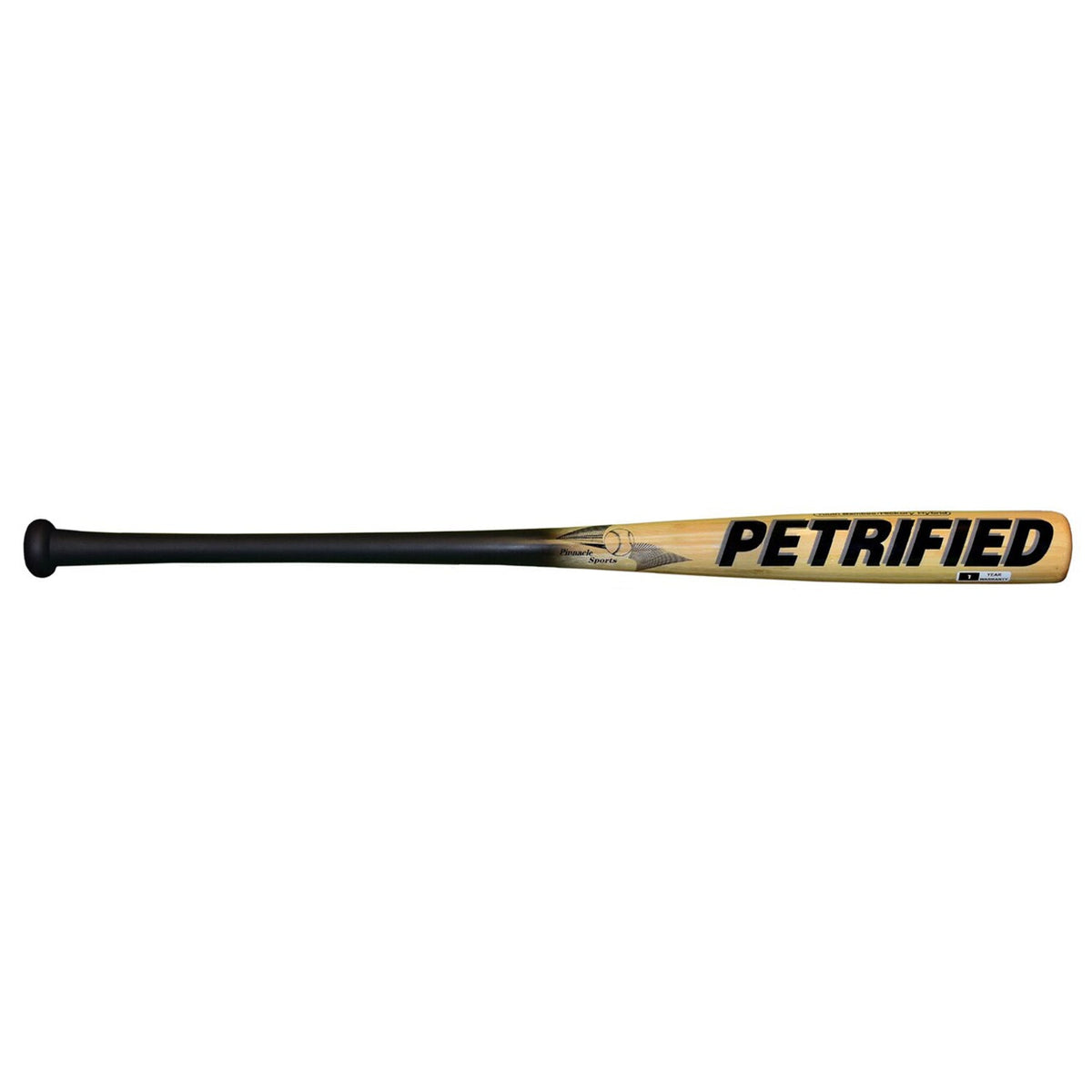 Pinnacle Sports Petrified Youth Hickory & Bamboo Hybrid Baseball Bat – Approx. -6 | Rubberized Grip product image 1,