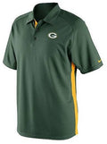 Nike Green Bay Packers Dri-FIT Coaches 2 Team Color Polo for Men product image 1, provided for visual reference and product