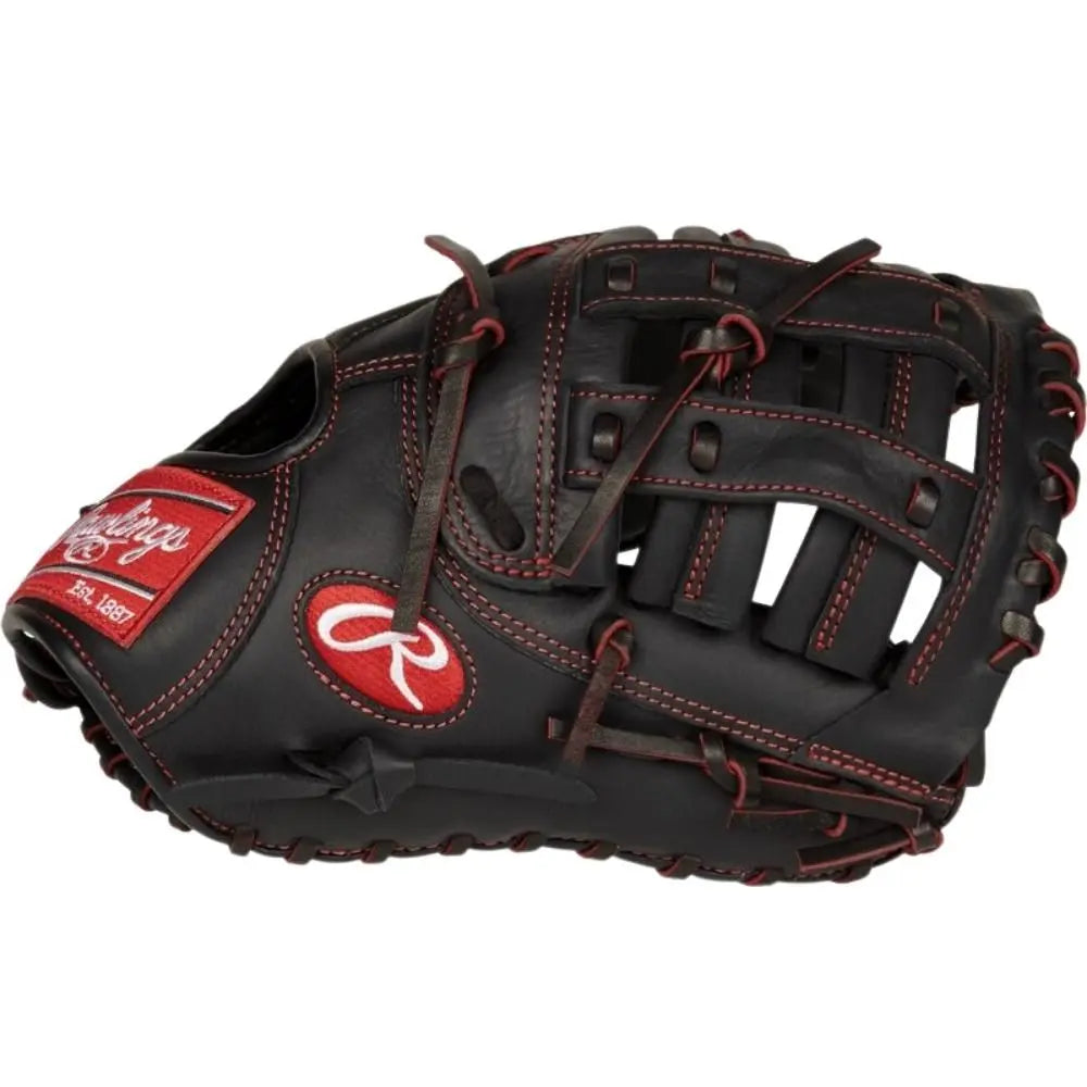 Rawlings R9YPTFM16B Glove RHT Black Red product image 3, provided for visual reference and product detail review