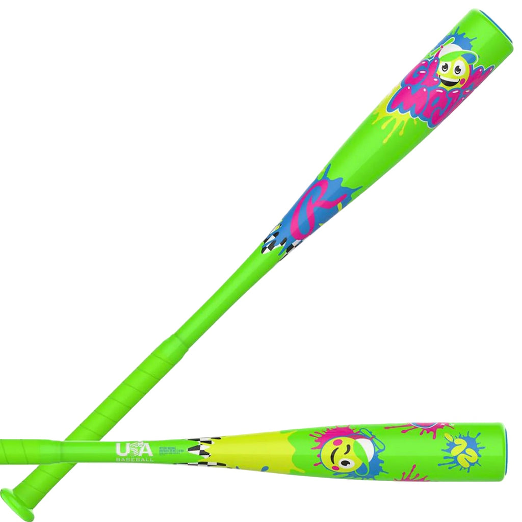 2027 Rawlings Glow Mojis T-Ball -12 USA Baseball Bat | Youth T-Shirt Ball Alloy Bat | 2 5/8" Barrel | RTB7GLO12 product